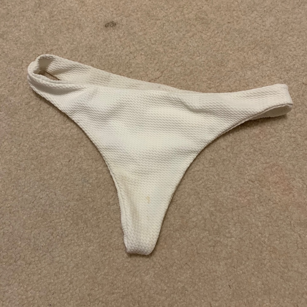 White bikini bottoms